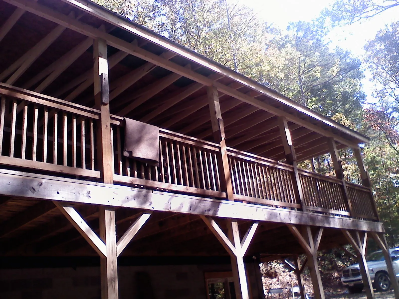 Timber framing under a new elevated porch and deck — Roof Leak Repair in Chula by Roofing Brothers